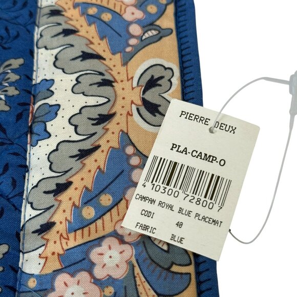 PIERRE DEUX French Country Placemat Campano Blue Quilted Cotton NWT - Picture 3 of 8
